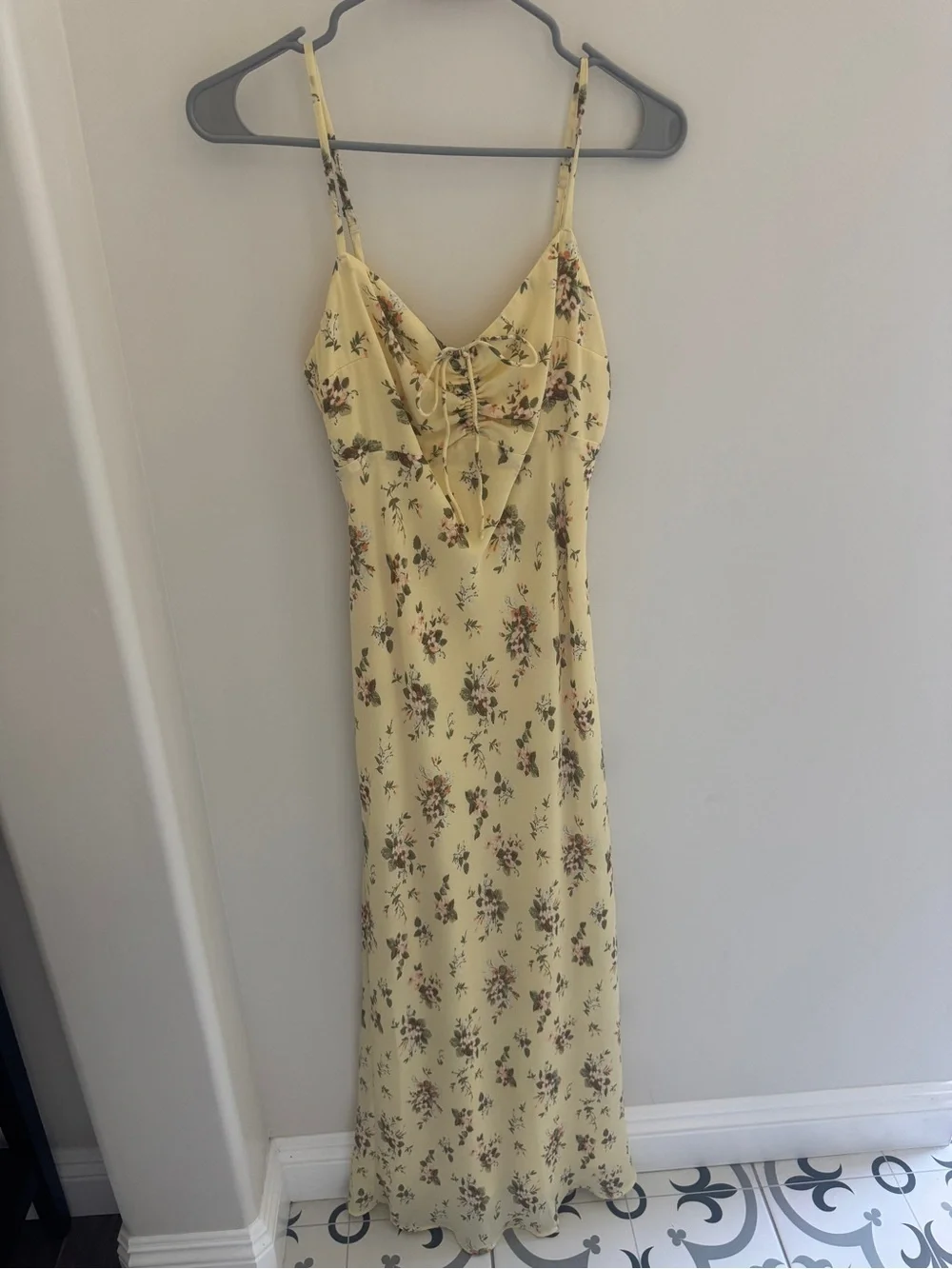 Abercrombie & Fitch Yellow Floral Maxi Dress